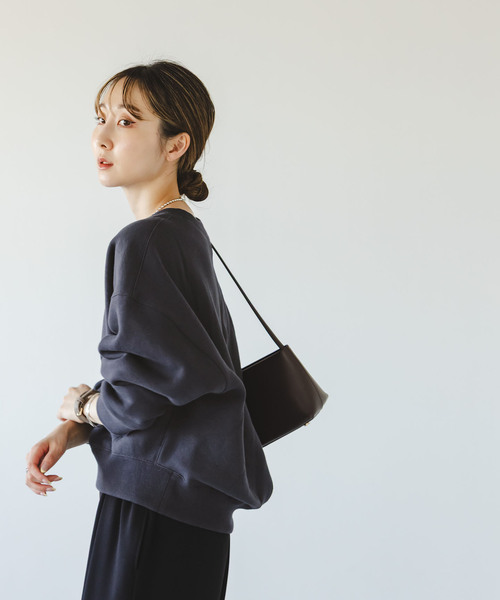 Noble（ノーブル）の「《WEB限定追加》ナッピングオーバーニュアンススウェット（スウェット・レディース・グレー/チャコールグレー・FREE）」の5枚目の写真