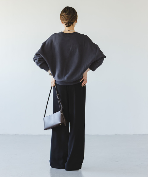 Noble（ノーブル）の「《WEB限定追加》ナッピングオーバーニュアンススウェット（スウェット・レディース・グレー/チャコールグレー・FREE）」の9枚目の写真