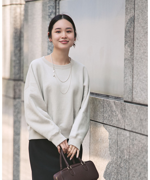 Noble（ノーブル）の「《WEB限定追加》ナッピングオーバーニュアンススウェット（スウェット・レディース・グレー/チャコールグレー・FREE）」の16枚目の写真