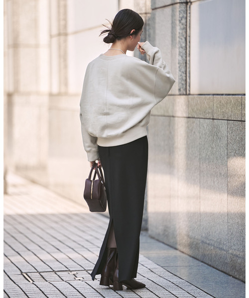 Noble（ノーブル）の「《WEB限定追加》ナッピングオーバーニュアンススウェット（スウェット・レディース・グレー/チャコールグレー・FREE）」の19枚目の写真