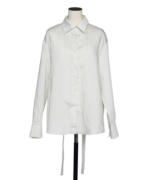 muller of yoshiokubo（ミュラーオブヨシオクボ）の「muller of yoshiokubo ミュラーオブヨシオクボ / STRIPE BACK OPEN SHIRTS クラシックストライプバックオープンシャツ / MLS26208（シャツ/ブラウス・レディース・ブルー/ピンク・FREE）」の9枚目の写真