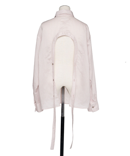 muller of yoshiokubo（ミュラーオブヨシオクボ）の「muller of yoshiokubo ミュラーオブヨシオクボ / STRIPE BACK OPEN SHIRTS クラシックストライプバックオープンシャツ / MLS26208（シャツ/ブラウス・レディース・ブルー/ピンク・FREE）」の11枚目の写真