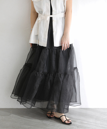 La TOTALITE | 【洗える】オーガンジーティアードスカート(スカート)
