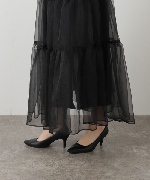 La TOTALITE（ラトータリテ）の「【洗える】オーガンジーティアードスカート（スカート・レディース・ベージュ/ブラック・FREE）」の19枚目の写真