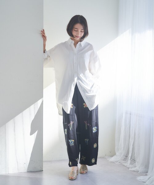 Remind me and forever(リマインドミーアンドフォーエバー)の「【nane】【India series】パッチワーク刺繍パンツ(その他パンツ・レディース・オフホワイト/ブラック・FREE)」の16枚目の写真