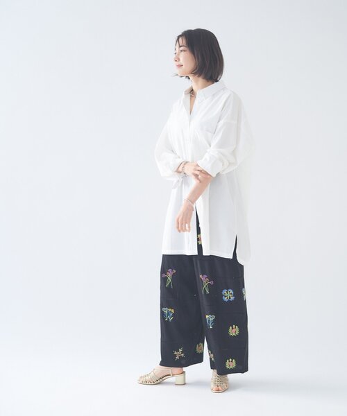 Remind me and forever(リマインドミーアンドフォーエバー)の「【nane】【India series】パッチワーク刺繍パンツ(その他パンツ・レディース・オフホワイト/ブラック・FREE)」の20枚目の写真