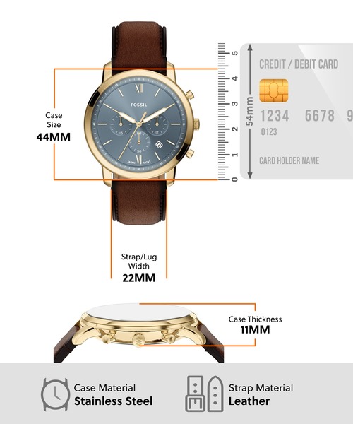 FOSSIL（フォッシル）の「フォッシル 腕時計 メンズ アナログ レザー FS6162（アナログ腕時計・メンズ・ブラウン・FREE）」の5枚目の写真