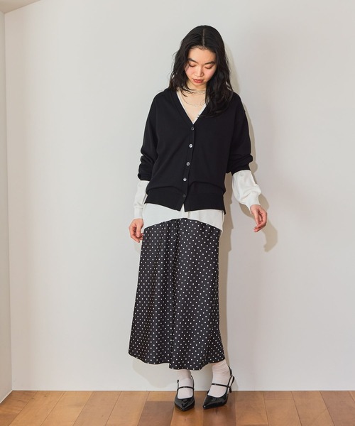 mysty woman(ミスティウーマン)の「アソートサテンナロースカート 661787(スカート・レディース・ブラック系その他/アイボリー/ブラック/ブラウン・FREE)」の16枚目の写真