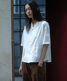 OMNIGOD（オムニゴッド）の「[OMNIGOD womens / オムニゴッド] コットンリネンジャガード ショートスリーブシャツジャケット（シャツ/ブラウス）」