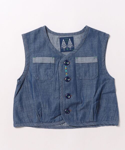 RAGMART（ラグマート）の「布帛ベスト（ベスト・キッズ・ブルー/カーキ・130cm/120cm/110cm/100cm）」の2枚目の写真