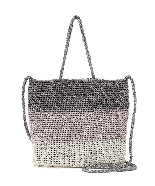 NATURAL BEAUTY BASIC(ナチュラルビューティーベーシック)の「【Oggi.jp掲載】◇メタリックボーダー2wayバッグ(ハンドバッグ・レディース・シルバー系その他/ゴールド系その他・フリ-)」の3枚目の写真
