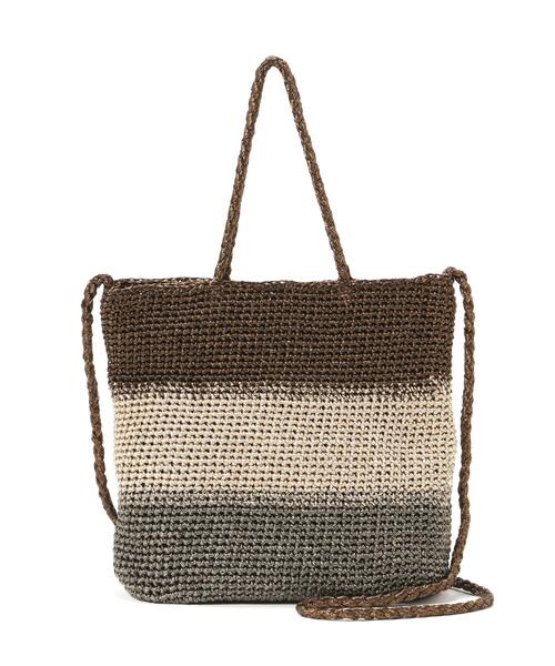 NATURAL BEAUTY BASIC(ナチュラルビューティーベーシック)の「【Oggi.jp掲載】◇メタリックボーダー2wayバッグ(ハンドバッグ・レディース・シルバー系その他/ゴールド系その他・フリ-)」の5枚目の写真