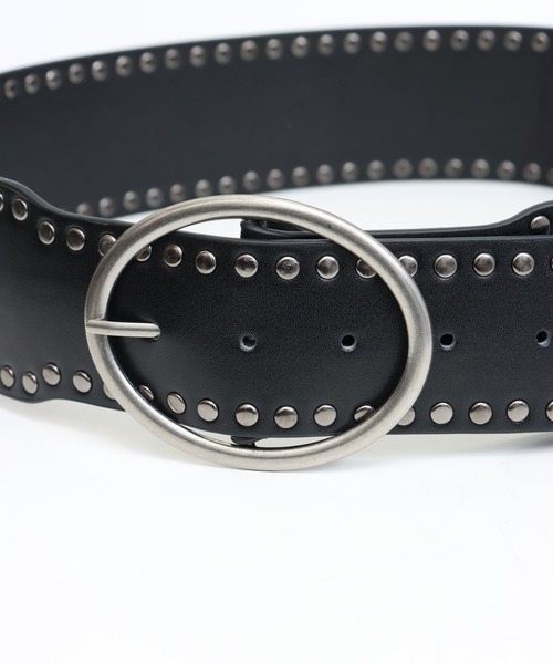 ANAP(アナップ)の「スタッズ太ベルト(ベルト・レディース・ブラウン/ブラック・F)」の14枚目の写真