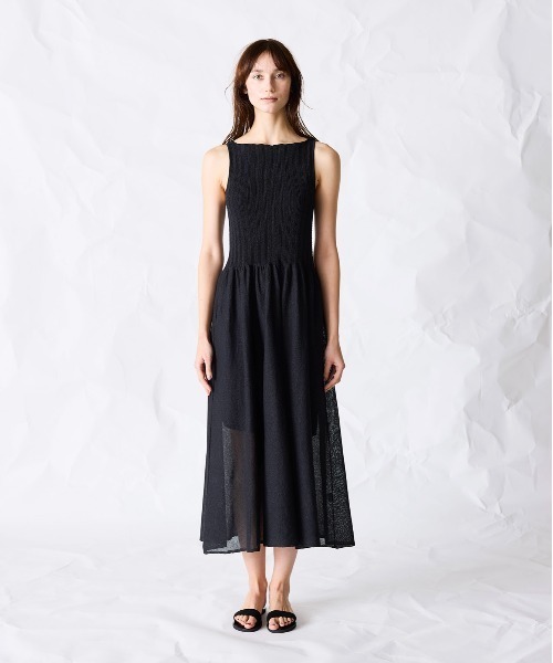 WALANCE(ワランス)の「paper rib knit dress(ワンピース・レディース・ブラック/グレイッシュベージュ・FREE)」の17枚目の写真