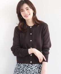 OFUON le MK（オフオンルエムケー）の「ハイゲージクロップド丈ニットカーディガン 接触冷感 UVカット 洗える WEB限定サイズあり（カーディガン/ボレロ）」