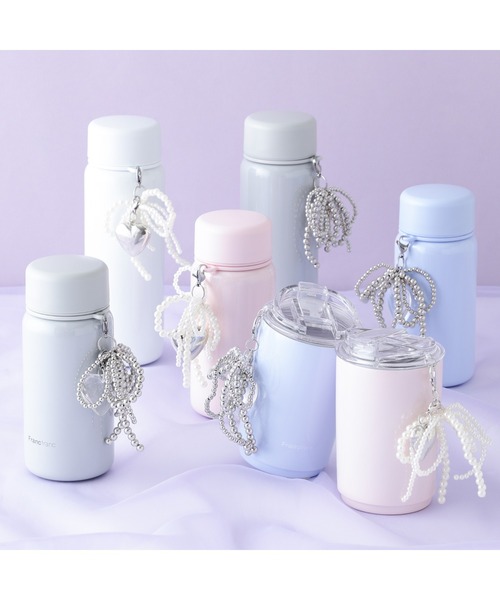 Francfranc（フランフラン）の「チャーム ステンレスボトル 350ml ホワイト 水筒 マイボトル（水筒・レディース・ホワイト・FREE）」の3枚目の写真