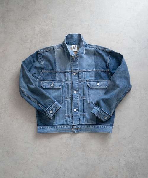 Iroquois（イロコイ）の「CENTER SEAM JKT（ブルゾン・メンズ・サックスブルー/ライトグレー/ライトインディゴブルー/ダークブラック/ライトブラック/ダークインディゴブルー・4/3/5/2）」の6枚目の写真