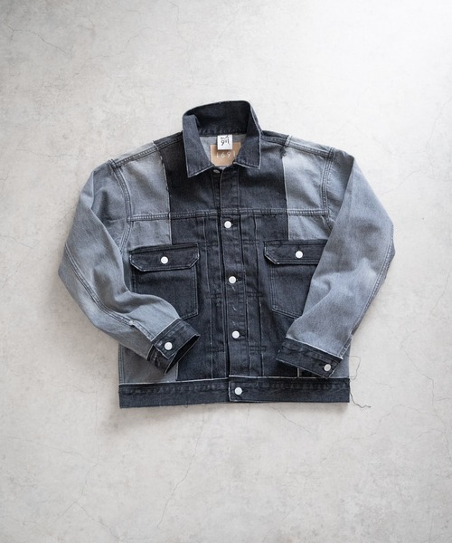 Iroquois（イロコイ）の「CENTER SEAM JKT（ブルゾン・メンズ・サックスブルー/ライトグレー/ライトインディゴブルー/ダークブラック/ライトブラック/ダークインディゴブルー・4/3/5/2）」の2枚目の写真