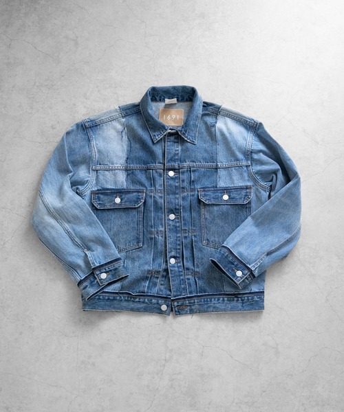 Iroquois（イロコイ）の「CENTER SEAM JKT（ブルゾン・メンズ・サックスブルー/ライトグレー/ライトインディゴブルー/ダークブラック/ライトブラック/ダークインディゴブルー・4/3/5/2）」の5枚目の写真