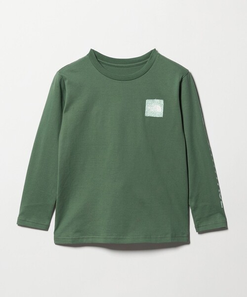 THE NORTH FACE（ザノースフェイス）の「＜THE NORTH FACE＞ロングスリーブ スリーブグラフィックティー / キッズ  130cm-160cm（Tシャツ/カットソー・キッズ・オリーブ/ブラック・150cm/140cm/160cm/130cm）」の2枚目の写真