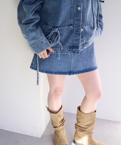 Kastane（カスタネ）の「【SETUP対応】フラップデニムミニスカート（デニムスカート・レディース・アイボリー/ブルー・FREE）」の6枚目の写真
