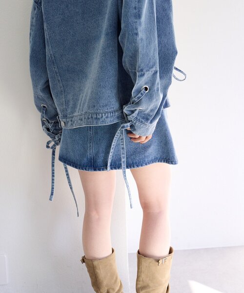 Kastane（カスタネ）の「【SETUP対応】フラップデニムミニスカート（デニムスカート・レディース・アイボリー/ブルー・FREE）」の7枚目の写真