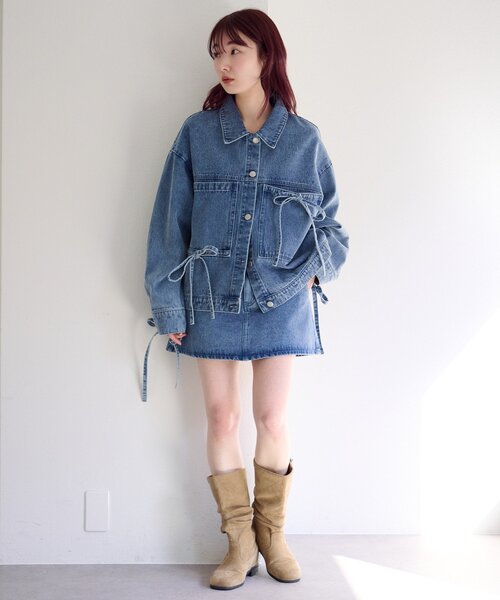 Kastane（カスタネ）の「【SETUP対応】フラップデニムミニスカート（デニムスカート・レディース・アイボリー/ブルー・FREE）」の8枚目の写真