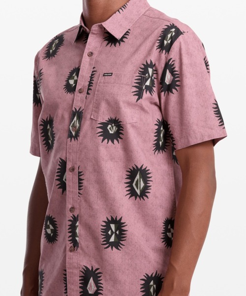 VOLCOM(ボルコム)の「VOLCOM/ボルコム メンズ 半袖 シャツ 総柄 V_A0412606(シャツ/ブラウス・メンズ・スモークピンク・L/M)」の4枚目の写真