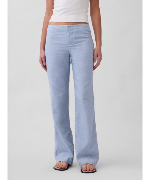 GAP(ギャップ)の「ローライズ リネンブレンド フレアパンツ(その他パンツ・レディース・ブルー/ナチュラル・0/00/000/10/8/6/4/2)」の6枚目の写真