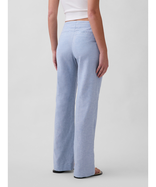 GAP(ギャップ)の「ローライズ リネンブレンド フレアパンツ(その他パンツ・レディース・ブルー/ナチュラル・0/00/000/10/8/6/4/2)」の10枚目の写真