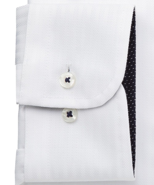 TOKYO SHIRTS(トウキョウシャツ)の「【超形態安定】 形態安定ノンアイロン ボタンダウン 長袖ビジネスワイシャツ(大きいサイズ・長いサイズ)(ビジネスシャツ・メンズ・ホワイト・首回り39cm-裄丈88cm/首回り41cm-裄丈90cm/首回り42cm-裄丈90cm/首回り43cm-裄丈90cm/首回り45cm-裄丈82cm/首回り45cm-裄丈86cm/首回り45cm-裄丈90cm/首回り47cm-裄丈86cm/首回り47cm-裄丈90cm)」の3枚目の写真