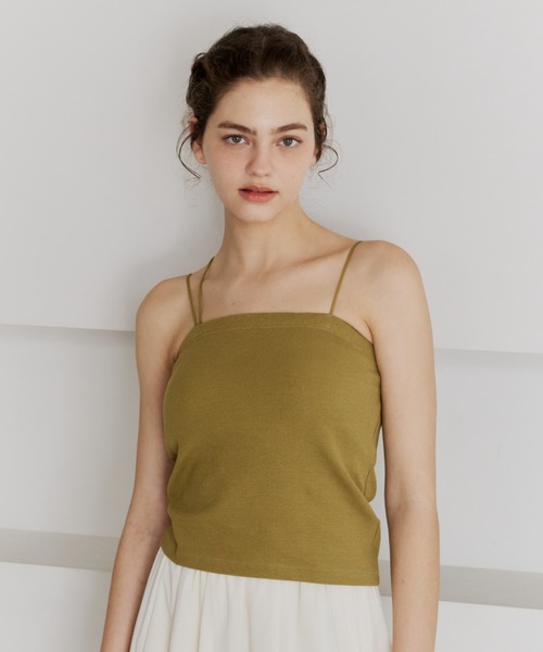 OLUN(オルン)の「multi-way strap cup camisole/マルチウェイストラップカップキャミ(キャミソール・レディース・アイボリー/グリーン/グレイッシュベージュ/ブラック・FREE)」の5枚目の写真