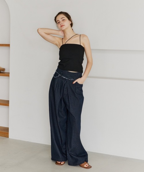 OLUN(オルン)の「multi-way strap cup camisole/マルチウェイストラップカップキャミ(キャミソール・レディース・アイボリー/グリーン/グレイッシュベージュ/ブラック・FREE)」の13枚目の写真