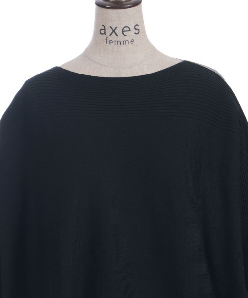 axes femme（アクシーズファム）の「バイカラーニットチュニ（ニット/セーター・レディース・ブルー/ブラック・FREE）」の3枚目の写真