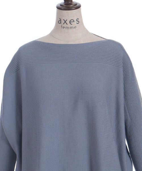 axes femme（アクシーズファム）の「バイカラーニットチュニ（ニット/セーター・レディース・ブルー/ブラック・FREE）」の11枚目の写真