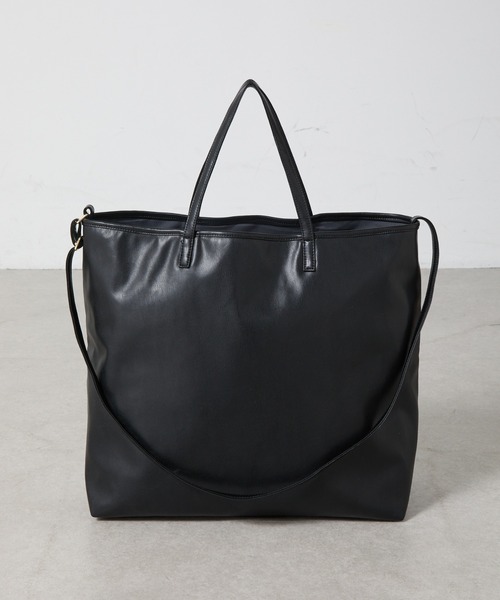 COLONY 2139（コロニートゥーワンスリーナイン）の「2WAYラージレザートートバッグ（トートバッグ・メンズ・ブラック/ブラウン・FREE）」の20枚目の写真