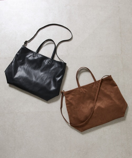 COLONY 2139（コロニートゥーワンスリーナイン）の「2WAYラージレザートートバッグ（トートバッグ・メンズ・ブラック/ブラウン・FREE）」の3枚目の写真