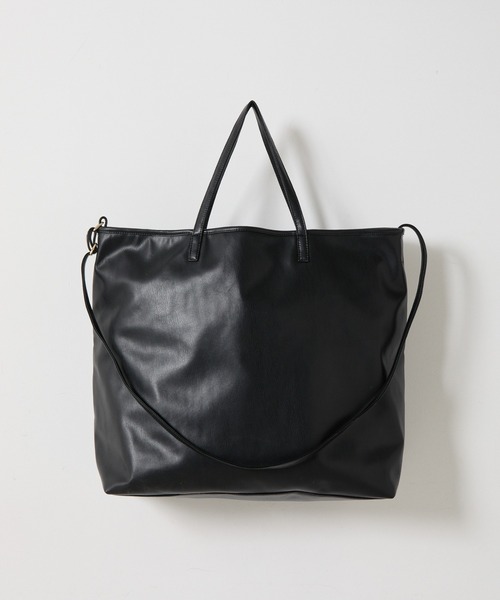 COLONY 2139（コロニートゥーワンスリーナイン）の「2WAYラージレザートートバッグ（トートバッグ・メンズ・ブラック/ブラウン・FREE）」の4枚目の写真