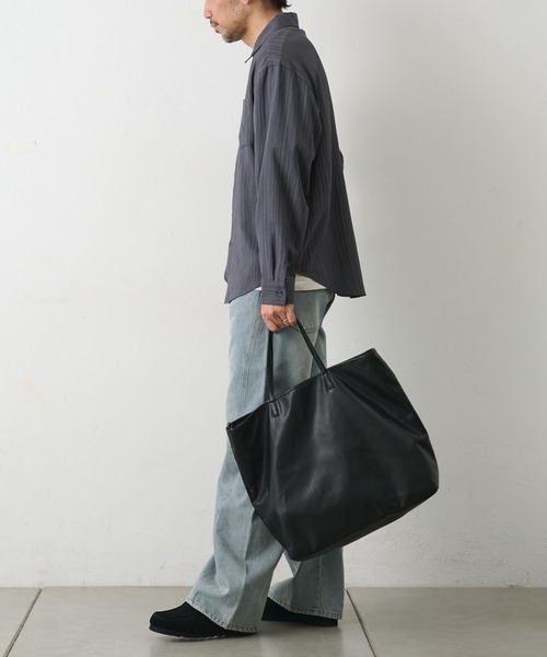 COLONY 2139（コロニートゥーワンスリーナイン）の「2WAYラージレザートートバッグ（トートバッグ・メンズ・ブラック/ブラウン・FREE）」の8枚目の写真