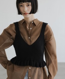 LOWRYS FARM | ニットフリルビスチェ　657817(ニット/セーター)