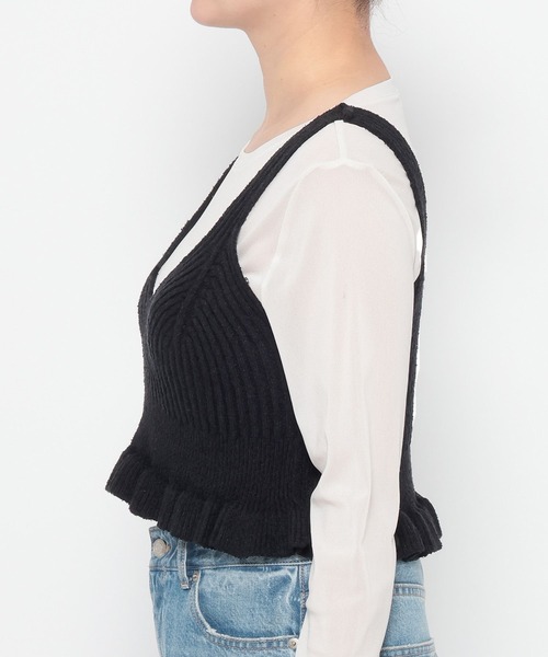 LOWRYS FARM(ローリーズファーム)の「ニットフリルビスチェ 657817(ニット/セーター・レディース・アイボリー/ブラック/ベージュ・FREE)」の13枚目の写真