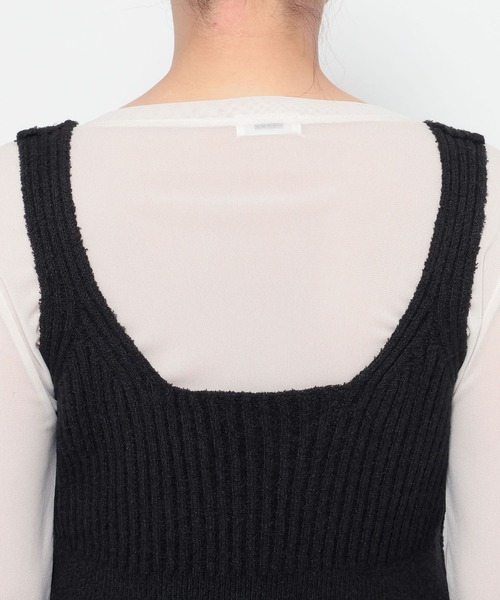 LOWRYS FARM(ローリーズファーム)の「ニットフリルビスチェ 657817(ニット/セーター・レディース・アイボリー/ブラック/ベージュ・FREE)」の15枚目の写真
