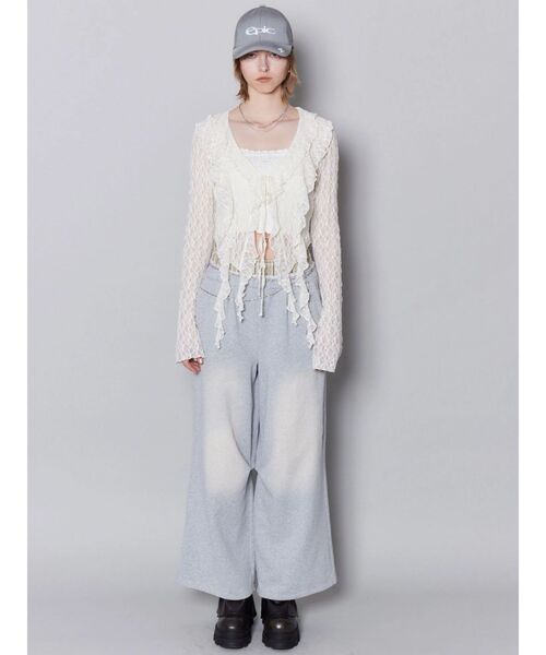 EMODA（エモダ）の「レイヤードロゴスウェットパンツ（スウェットパンツ・レディース・グレー/ブラック/ネイビー・MEDIUM/SMALL）」の12枚目の写真