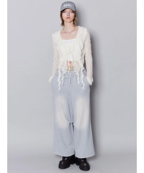 EMODA（エモダ）の「レイヤードロゴスウェットパンツ（スウェットパンツ・レディース・グレー/ブラック/ネイビー・MEDIUM/SMALL）」の13枚目の写真