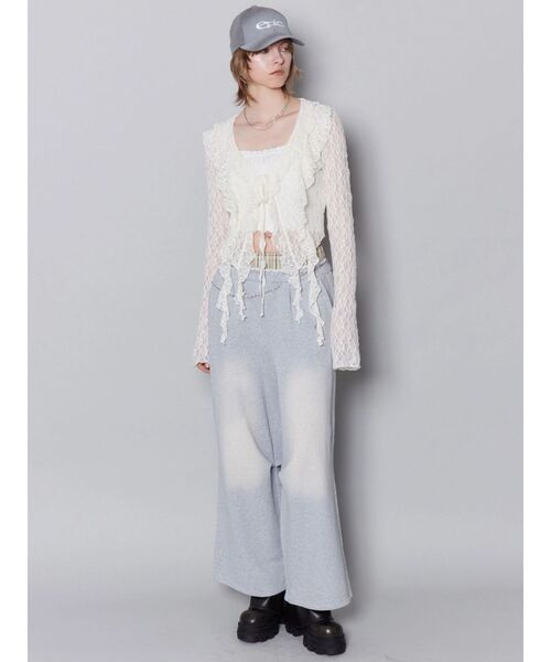 EMODA（エモダ）の「レイヤードロゴスウェットパンツ（スウェットパンツ・レディース・グレー/ブラック/ネイビー・MEDIUM/SMALL）」の14枚目の写真