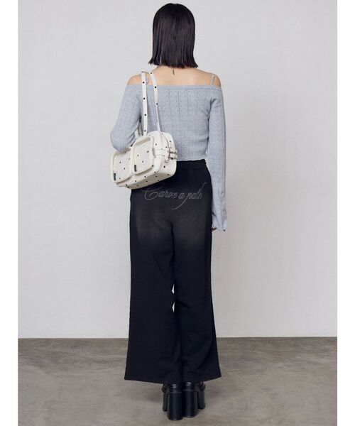 EMODA(エモダ)の「レイヤードロゴスウェットパンツ(スウェットパンツ・レディース・グレー/ブラック/ネイビー・MEDIUM/SMALL)」の16枚目の写真