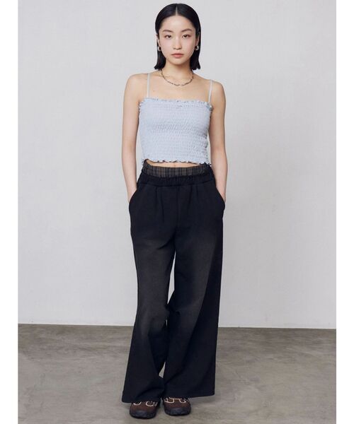 EMODA(エモダ)の「レイヤードロゴスウェットパンツ(スウェットパンツ・レディース・グレー/ブラック/ネイビー・MEDIUM/SMALL)」の17枚目の写真