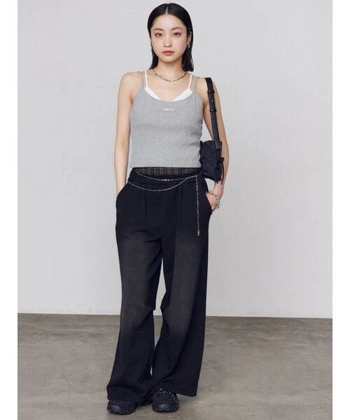 EMODA(エモダ)の「レイヤードロゴスウェットパンツ(スウェットパンツ・レディース・グレー/ブラック/ネイビー・MEDIUM/SMALL)」の21枚目の写真