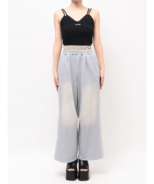 EMODA（エモダ）の「レイヤードロゴスウェットパンツ（スウェットパンツ・レディース・グレー/ブラック/ネイビー・MEDIUM/SMALL）」の8枚目の写真