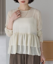 r. | シアードット　ティアードブラウス(シャツ/ブラウス)